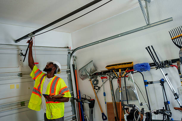 Professional Garage Door Panel Replacement technician working in Fairchance, PA